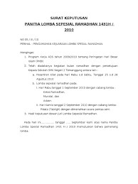 Maybe you would like to learn more about one of these? Surat Keputusan An Lomba