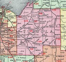 Tuscola County Michigan 1911 Map Rand Mcnally Caro Cass City Vassar Millington Maryville Kingston Gagetown Deford Union Michigan County Map County