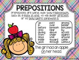 prepositions and prepositional phrases freebie