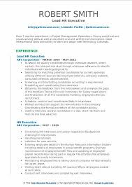 From the start, your resume should broadcast your excellent communication and interpersonal skills. Hr Executive Resume Samples Qwikresume