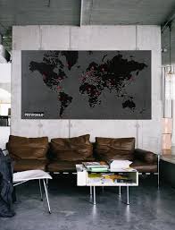 瑪黑家居選物 旅人羊毛氈世界地圖xl 宇宙黑 decor home decor wall