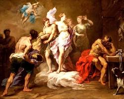Image of Aeneid Book 8 classical art Aeneas visits Evander Palatine Shield of Aeneas Vulcan