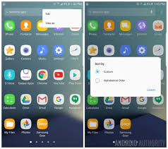 I don't have the bit on the front of my phone to change my apps in alphabetical order,think somethings been deleted or changed to stop me doing it. Another Galaxy Note 7 Leak Iris Scanner Setup S Pen And Edge Features Android Authority
