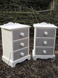 Old White And Paris Grey Twin Pine Bedside Cabinets Bedside Cabinet Pine Bedroom Furniture Painted Bedroom Furniture