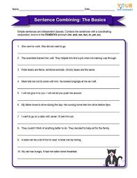 sentence combining worksheets