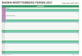 2 seiten din a4 quer. Excel Kalender 2021 Kostenlos