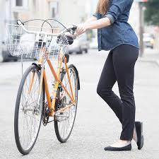 Black Bike To Work Skinny Jeans Women S Commuter Pants Betabrand Black Bike Bike Commuter Bike