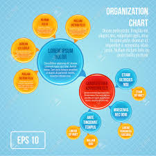 Organizational Chart Infographic Business Bubbles Circle Work