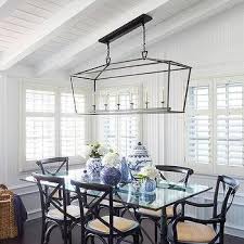 These glittering lighting fixtures will add a touch of. Black Linear Dining Table Pendant Design Ideas