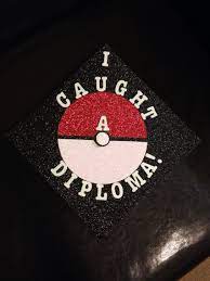 Pokemon Themed Graduation Cap Graduation Graduationcap Pokemon High School Graduation Cap Decoration Graduation Cap College Graduation Cap