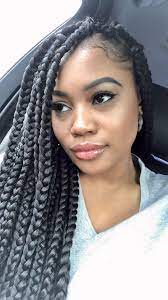Janet Jackson Poetic Justice Inspo Large Box Braids Rubber Band Method Braided Hairstyles Loose Hairstyles Fish Tail Braid