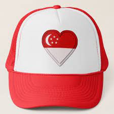 Singapore Singaporean Flag Trucker Hat Trucker Trucker Hat Singaporean Flag