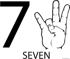 The first is labeled download which will prompt you to download the pdf version of this coloring page. Asl Number Seven Coloring Pages Printable