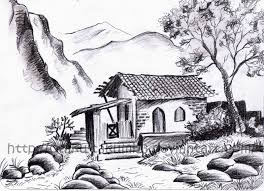 Beautiful Black And White Nature Drawing Pin By Kaitlyn Keim On Unique Art Ideas Landscape Pencil Drawings Pencil Sketches Landscape Nature Drawing