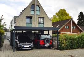 Doppelcarport Mit Gerateraumanbau Doppelcarport Carport Carport Modern