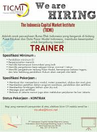 Check spelling or type a new query. Http Pendidikan Akuntansi Fe Uny Ac Id Info Rekrutmen Trainer Di Ticmi Indonesia Capital Market Institute