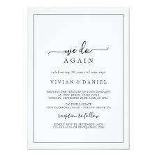 Minimalist We Do Again Vow Renewal Invitation Zazzle Com Vow Renewal Invitations Vow Renewal Ceremony Wedding Vow Renewal Ceremony