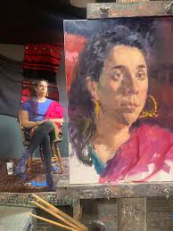 letters oil painting Alla Prima 30 * 30cm