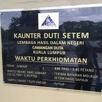 Jalan sultan haji ahmad shah, kuala lumpur. Kaunter Duti Setem Capitol Building In Segambut