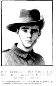 Plummer, Leslie Edward (1893-1916) » Victoria Park Dictionary of Biography  » Town of Victoria Park Library