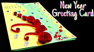 New Year Greeting Card How To Make Greeting Card For New Year New Year Card Making Handmade Youtube
