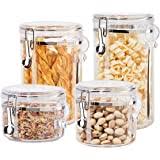 Need a kitchen canister set to help you organize your ingredients? Amazon Com Bellemain 4 Piece Airtight Acrylic Canister Set Food Storage Container Kitchen Dining