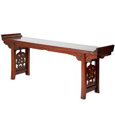 Antique 19th C Chinese Altar Table Console Ruyi Open Carving Ming Style Altar Table Art Furniture Table Furniture