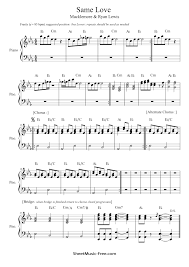 Same Love Sheet Music Macklemore Ryan Lewis Sheetmusic Free Com