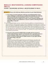 Types of reflective writing assignments. Jaycee P Orcine Ldm2 Module 2 Most Essential Learning Competencies Curriculum Education Theory