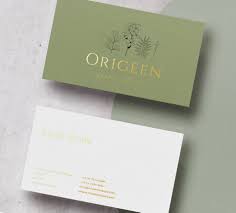 These business cards feature our 24pt smooth suede with gold foil on both sides. Green Business Card Design And Print Gold Foil Business Card Botanics Card Calling Card D Gold Foil Business Cards Business Card Design Foil Business Cards