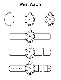 Wrist Watch Watch Drawing Step By Step Drawing Drawing Tutorial
