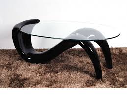 The glass top on the leisuremod imperial triangle coffee table will inject structural appeal into your space with its modern look. Large Glass Coffee Table With Black High Gloss Base Homegenies