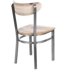 Lancaster Table Seating Boomerang Clear Coat Chair With Driftwood Seat And Back Chair Table Seating Bar Height Chairs