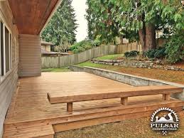 Ground Level Deck Pressure Treated Wood Ground Level Deck Patio Builders Deck