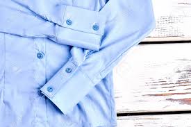 Detail Of Light Blue Cotton Shirt Long Sleeve Blue Blouse On Stock Photo Picture And Royalty Free Image Image 90221091