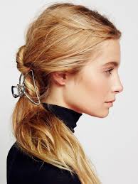 Simple Metal Claw Clip Hairstyles Metallic Hair Wedding Hair Inspiration