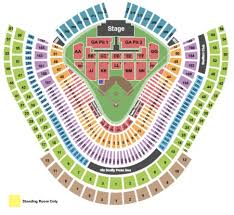 Detailed Dodger Stadium Concert Seating Chart Dodger Stadium