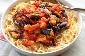 Vin blanc sec 20 cl. Spaghetti Aux Fruits De Mer Les Filles A Table