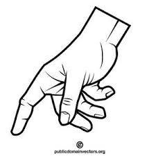 Black And White Pointer Finger Hand And Fingers Vector Image Free Clip Art Finger Clip Art