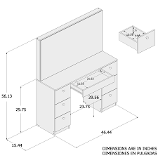 Boahaus Artemisia Modern Vanity Table With Mirror And 7 Drawers White Finish Walmart Com In 2020 Modern Vanity Table Modern Vanity Vanity Table