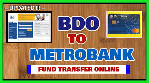 Bdo Send Money To Metrobank How To Fund Transfer From Bdo To Metrobank Online Via Instapay Youtube