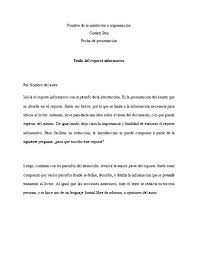 Los bancos y prestamistas usan los reportes de crédito y el puntaje financiero para tomar una decisión tener un buen reporte de crédito puede ahorrarte dinero al solicitar un préstamo. Reporte Informativo Aprende A Hacerlo En Milformatos Com