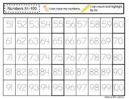 Tracing Numbers 1 To 100 By Mrs Lawson S Kinder Kiddos Tpt Tracing Counting To 100 The 100