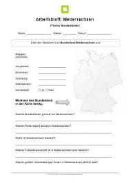Bundesland Niedersachsen Arbeitsblatt Bundesland Brandenburg Bundesland Bayern Bundesland