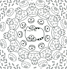 Donut Kawaii Coloring Pages Pusheen Coloring Pages Unicorn Coloring Pages Cat Coloring Page