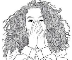 Drawing Dessin De Fille Dessin De Cheveux Boucles Dessin De Cheveux