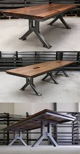 the engineering table heavily influenced by vintage industrial workshop tables from the early table metal bois mobilier de salon table a manger bois et metal