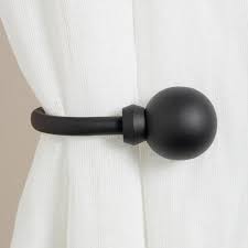 These 10 Curtain Tie Backs Are The Finishing Touch That Your Room Needs Black Curtain Rods Curtains Metal Curtain Tie Backs