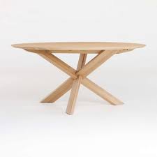 Apex White Oak 64 Round Dining Table Reviews Crate And Barrel In 2020 Round Dining Table Round Dining Oak Dining Table