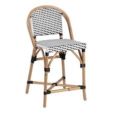 Black And White Counter Stools Black And White Woven Rattan Carla Counter Stool V1 Rattan Counter Stools Counter Stools Rattan Bar Stools